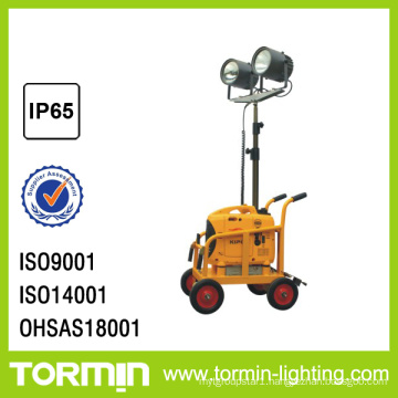 Gas Generator Light Tower Floodlight in Night Work Site (ZW3520B)